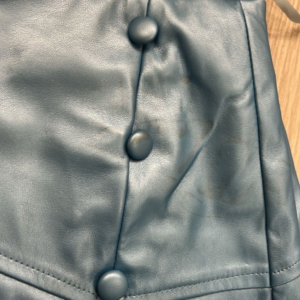 NWT Blue Pearl Vegan Leather Mini Skirt Size Small - Picture 5 of 5